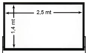 SCHERMO 2,5 X 1,4 mt - 16:9