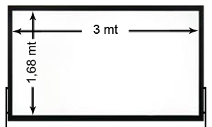 SCHERMO 3 X 1,68 mt - 16:9