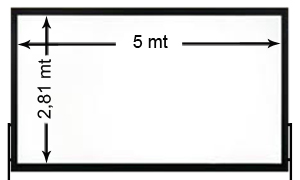 SCHERMO 5 X 2,81 mt - 16:9