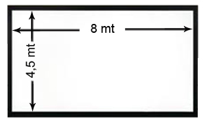 MAXI SCHERMO 8 X 4,5 mt - 16:9